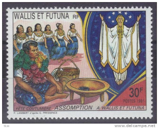 WALLIS Et FUTUNA 1991  --  Poste Yvert  N°  415  --  Neuf  Sans  Charnière -- Cote 1,30  €uros --- - Unused Stamps