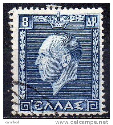 GREECE 1937 King George II -   8d. - Blue   FU - Usati