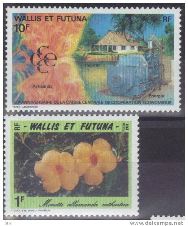 WALLIS Et FUTUNA 1991  --  Poste Yvert  N°  419 - 420  --  Neuf  Sans  Charnière -- Cote 0,45  €uros --- - Nuovi