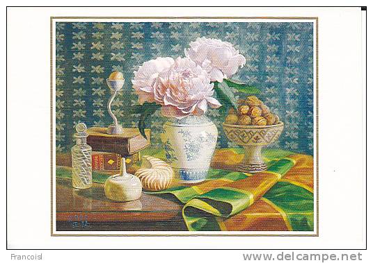 Reproduction D´une Peinture De Cheng-Long Liu "Nature Morte Aux Pivoines" - Peintures & Tableaux