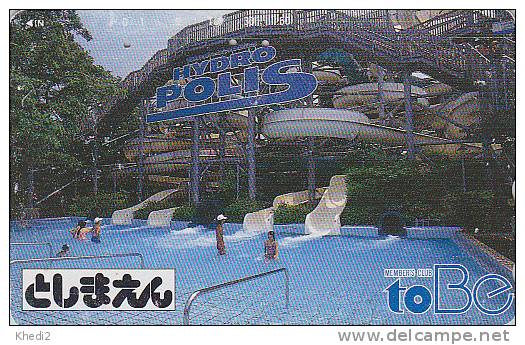 Télécarte Japon - PARC D´ATTRACTION TOBE / Hydropolis - AMUSEMENT PARK Japan Phonecard - VERGNÜGUNGSPARK  - ATT 128 - Jeux