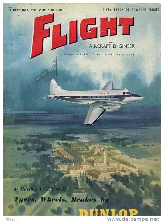 Magazine FLIGHT - 11 Décember 1953 - FIFTY YEARS OF POWERED FLIGHT - CINQUANTE ANS DE VOL À MOTEUR  (3104) - Luchtvaart