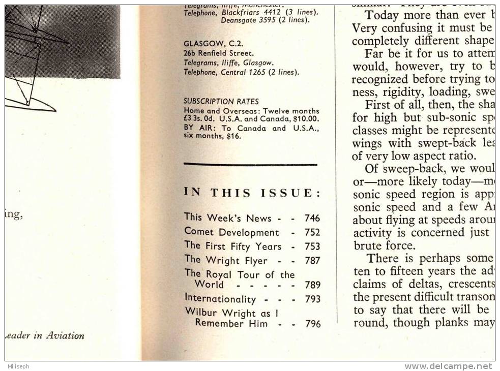 Magazine FLIGHT - 11 Décember 1953 - FIFTY YEARS OF POWERED FLIGHT - CINQUANTE ANS DE VOL À MOTEUR  (3104) - Fliegerei