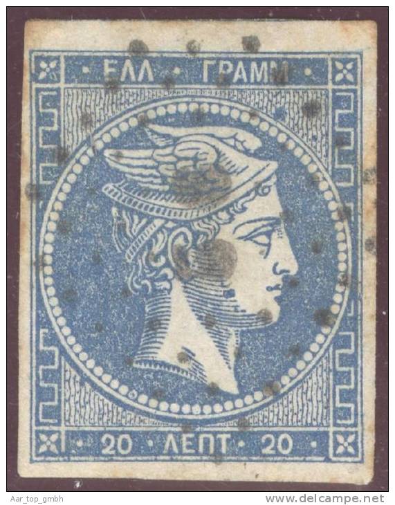 Griechenland 1862 Mi#20 Mit Punktraute #56 - Used Stamps