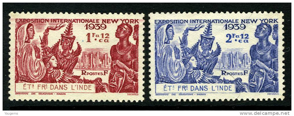 French:Indian Set. SG119-20 1939  New York World's Fair UNUSED - Andere & Zonder Classificatie