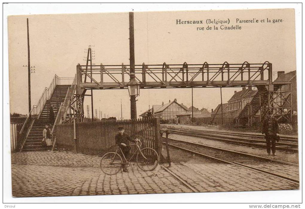 23759   - Herseaux Passerelle Et  La Gare - Moeskroen