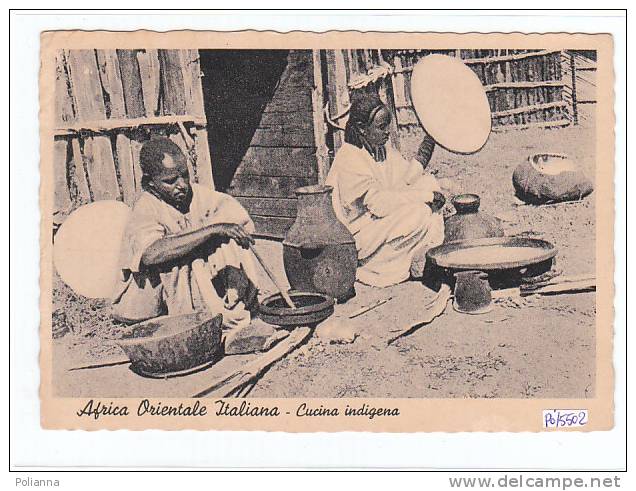 PO5502# AFRICA ORIENTALE ITALIANA - COLONIE - ETIOPIA - SOMALIA - CUCINA INDIGENA   VG 1938 - Somalia