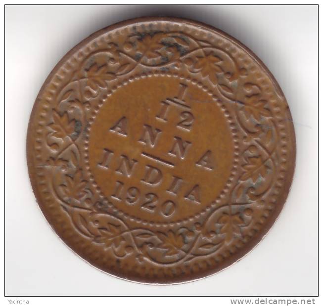 @Y@    BRITISH INDIA  1/12  Anna 1920   (2301) - Indien