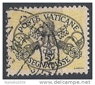 1945 VATICANO USATO SEGNATASSE 5 CENT - VTT001 - Segnatasse