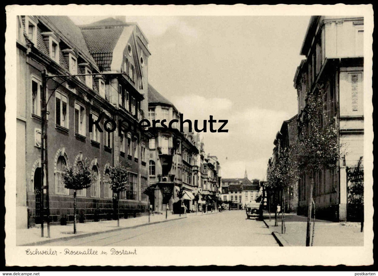 ALTE POSTKARTE ESCHWEILER ROSENALLEE MIT POSTAMT Post Ansichtskarte AK Cpa Postcard - Eschweiler