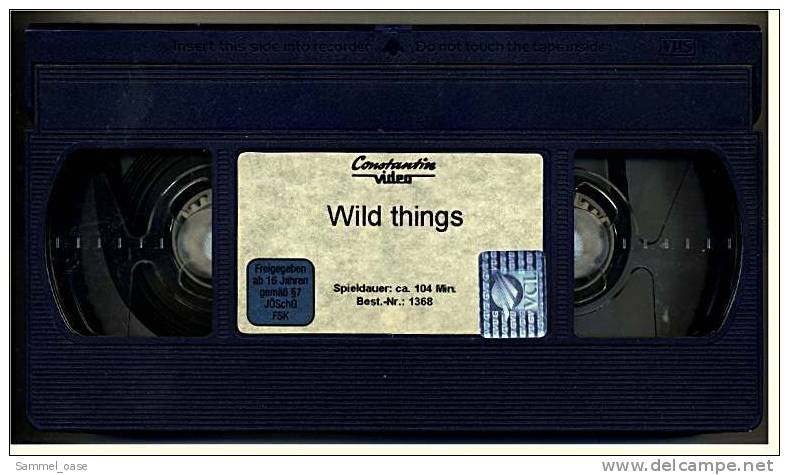 VHS Video  -  Wild Things  -  Erotik-Thriller  -  Mit Kevin Bacon , Matt Dillon , Neve Campbell - Crime