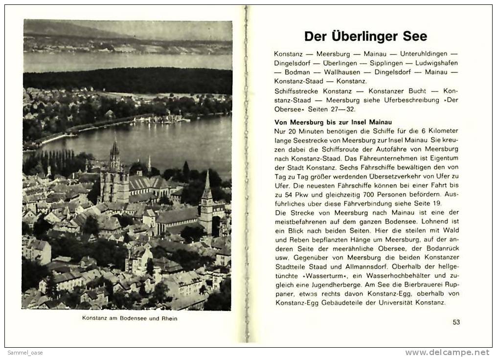 1978  Bodensee-Uferbeschreibung  -  Kleiner Illustrierter Führer  -  Mit S/w-Fotos - Bade-Wurtemberg