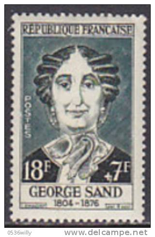 F-France 1957. Press. G. Sand, Zeitungsmitarbeiterin (B.0380) - Unused Stamps
