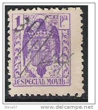 1922-SELLO AÑO 1939 FISCAL ESPECIAL MOVIL FRANCO GUERRA CIVIL SIN  PIE DE IMPRENTA  FRAGMENTO ORIGINAL Y SIN DEFECTOS - Fiscales