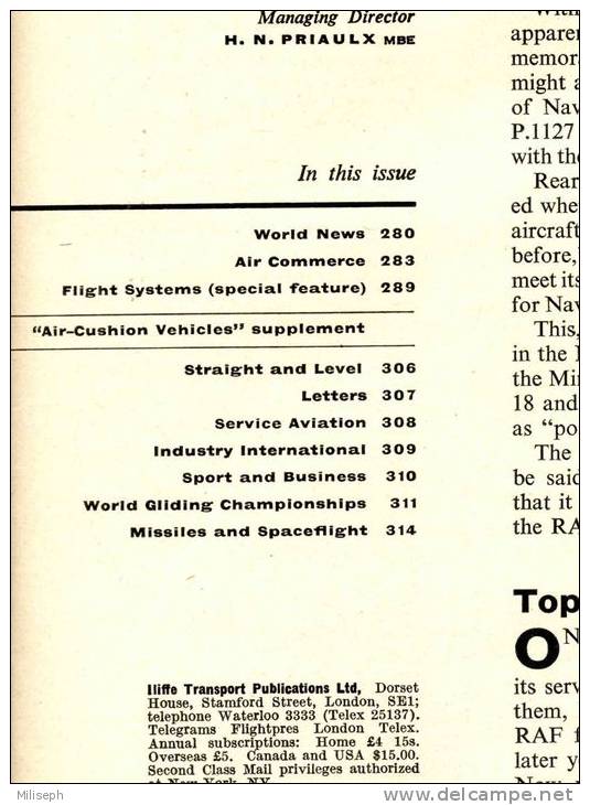 Magazine FLIGHT - 28 Fébruary 1963 -  Contenu: Voir Scan   (3109) - Aviazione