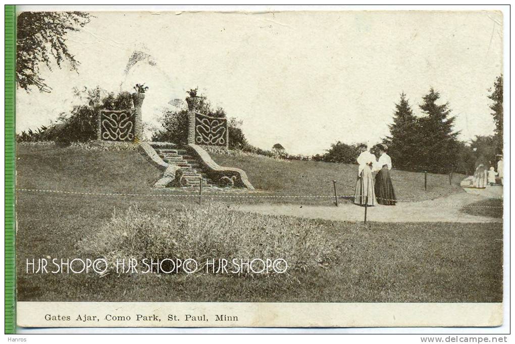 St. Paul, Minn., Gates Ajar, Como Park , Um 1910/1920, Verlag: POSTKARTE Ohne Frankatur, Mit Stempel, - St Paul