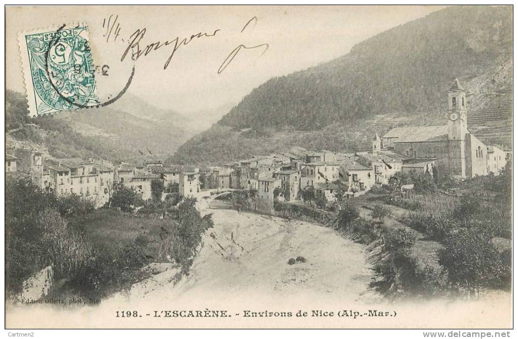 L'ESCARENE ENVIRONS DE NICE 1900 - L'Escarène