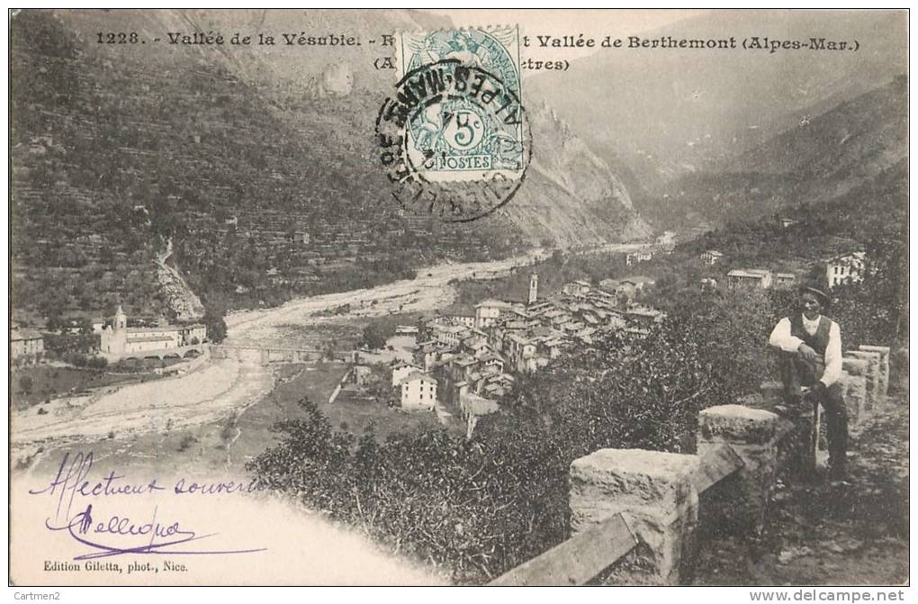 VALLEE DE VESUBIE VALLEE DE BERTHEMONT 1900 - Roquebilliere