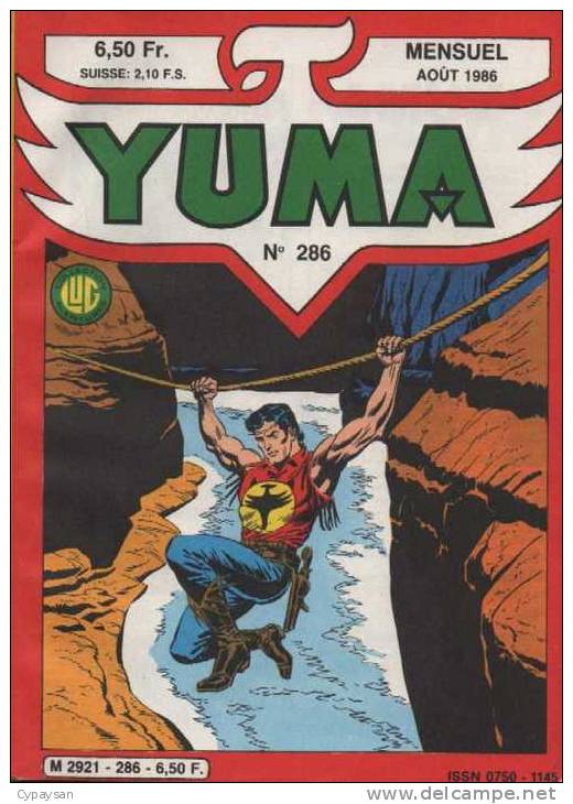 YUMA N° 286 BE LUG 08-1986 AVEC ZAGOR - Yuma