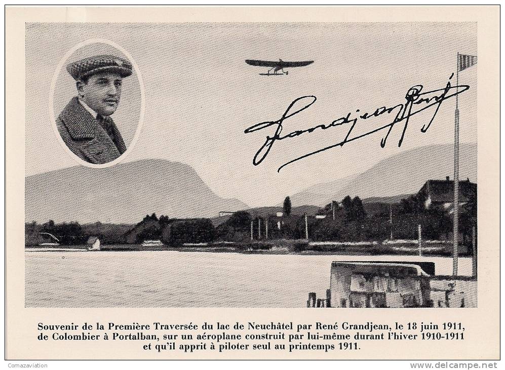 Aviateur René Grandjean - Aviation - Signature De La Veuve De L'aviateur - Aviateurs