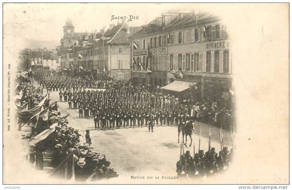 88 SAINT DIE REVUE DU 14 JUILLET VOYAGEE EN 1902 - Saint Die