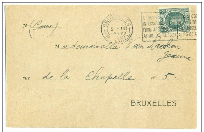 BRUXELLES. Cp Admistrative Commission D&rsquo;Assistance Publique 1927. 2 Scans. - Brussels (City)