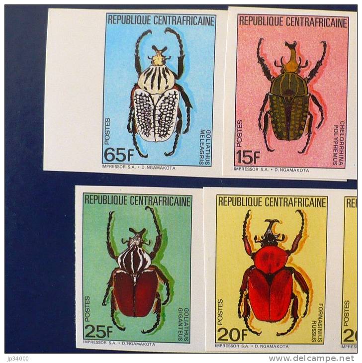 CENTRAFRIQUE: INSECTES, (yvert N° 650/53) NON DENTELE (imperf) MNH ** Neuf Sans Charniere - Autres & Non Classés