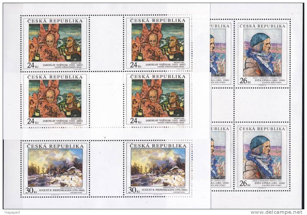 #Czech Rep. 2011. [32].  Art. Paintings. Peintures. Gemälde. Sheetlets. Michel 703-05. MNH(**) - Blokken & Velletjes