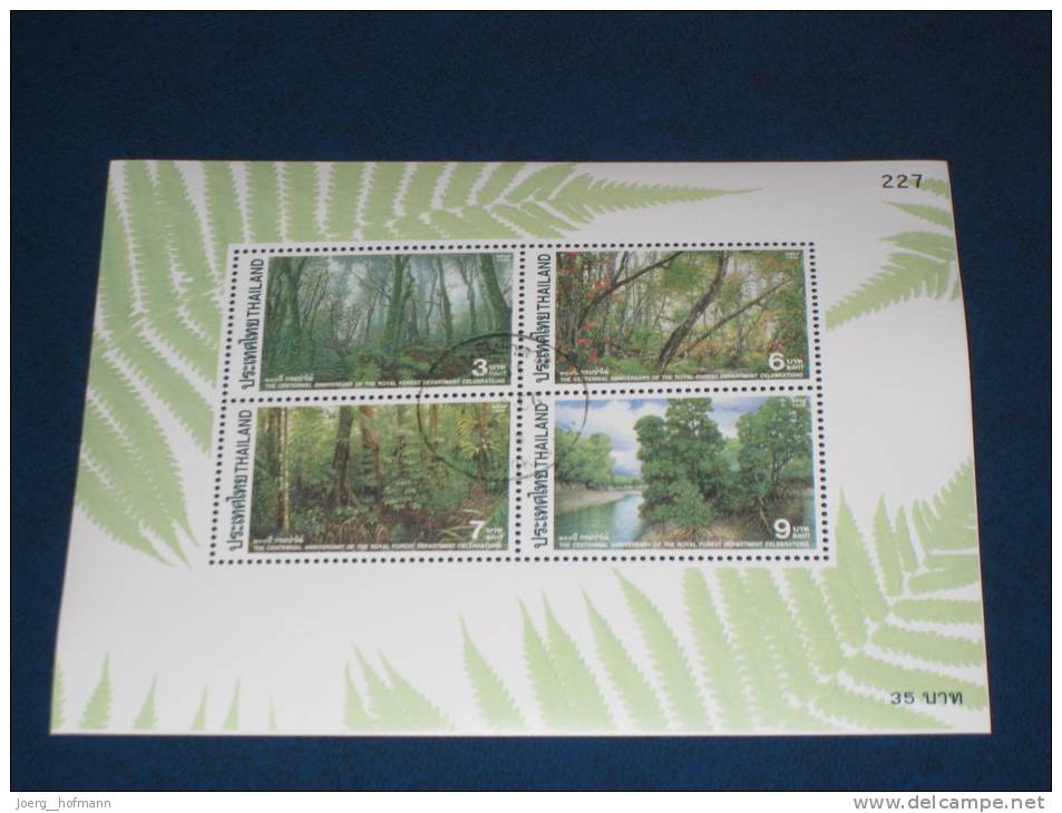 Thailand Block Sheet 1996 Gestempelt 0 Used BANGKOK 2013 Baum Bäume Tree Trees Wald Forest - Thailand