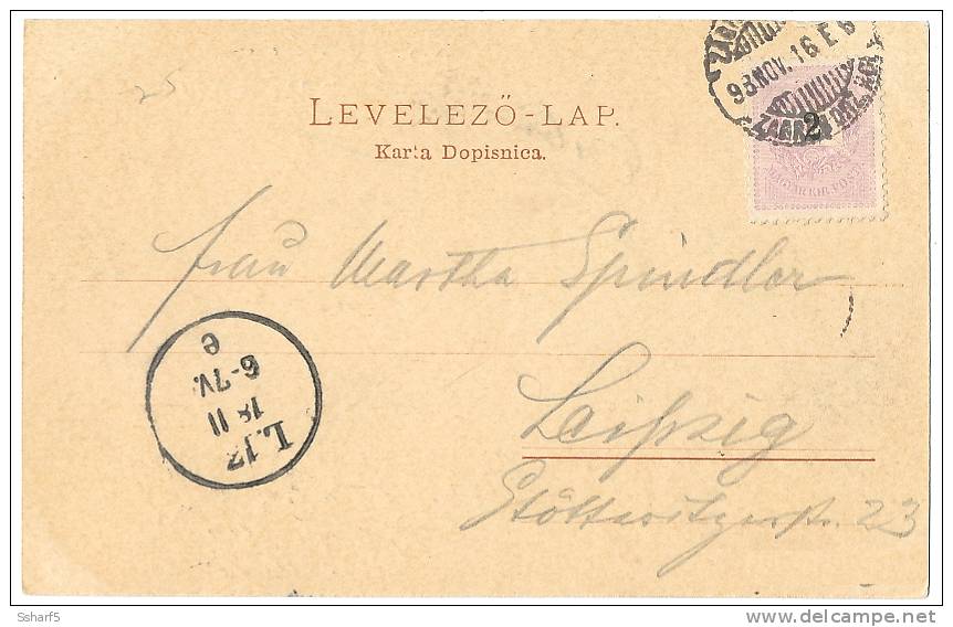 ZAGREB Pozdrav Iz Sagreba Lelacicev Trg Market Street Life Hungarian Stamp 1898 - Kroatien