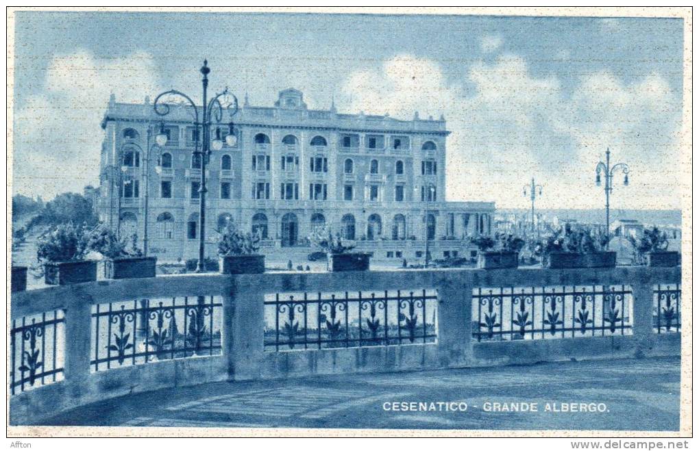 Grande Albergo Cesenatico Old Postcard - Cesena