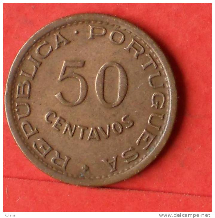 ANGOLA  50  CENTAVOS  1955  RARE KM# 75  -    (1439) - Angola