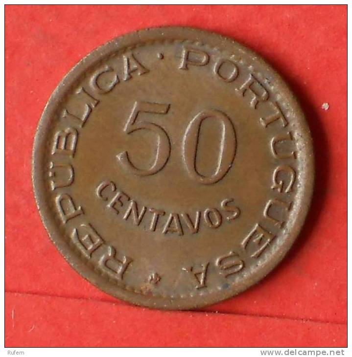 ANGOLA  50  CENTAVOS  1953   KM# 75  -    (1441) - Angola