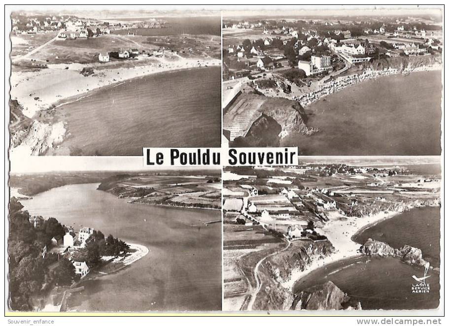 CP Le Poudu  Souvenir De Multivues Multi Vues 29 Finistère Clohars-Carnoët En Avion Au Dessus De - Clohars-Carnoët