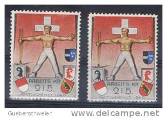 FP 121 - FELDPOST Service Travail  ARBEITSKOMPAGNIE 215 Sur Lettre Surcharge 1941 + 2 Val. Ind. - Documenti