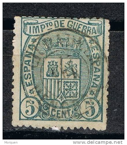 Sello 10 Cts Impuesto Guerra 1875, Fechador CIUDADELA (Menorca), Num 154 º - Oorlogstaks