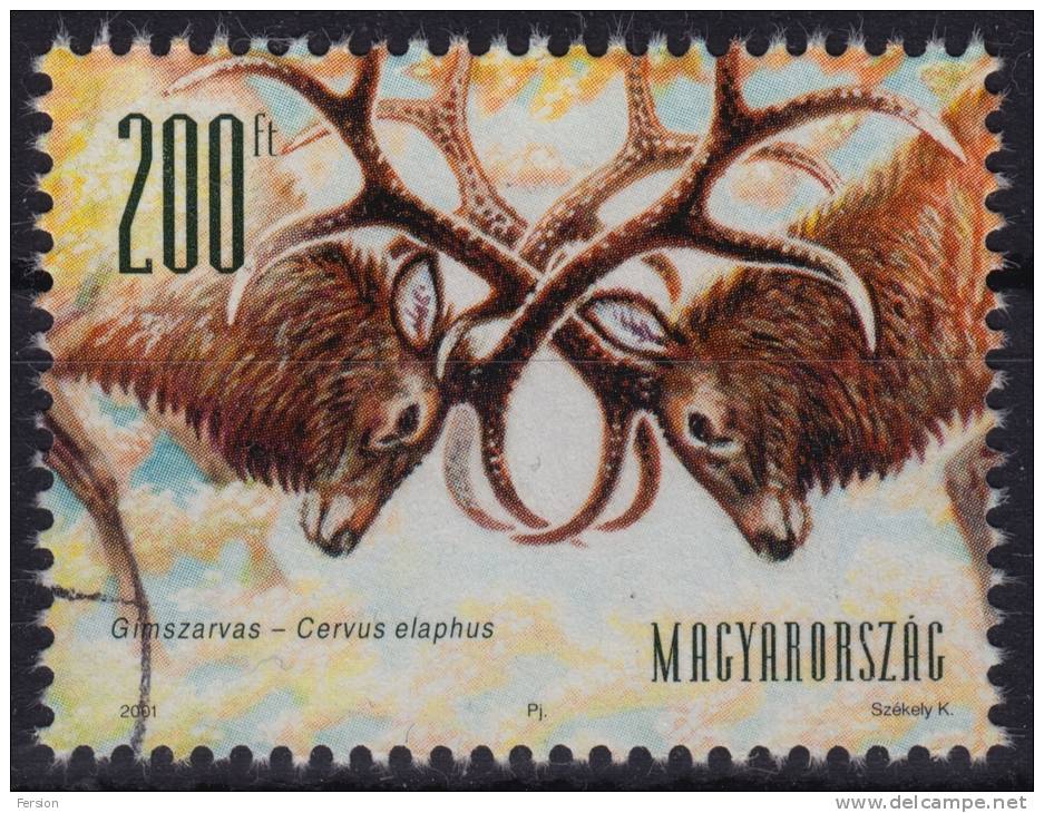 2001 - Hungary - Red Deer (Cervus Elaphus) - DEER - USED - Autres & Non Classés