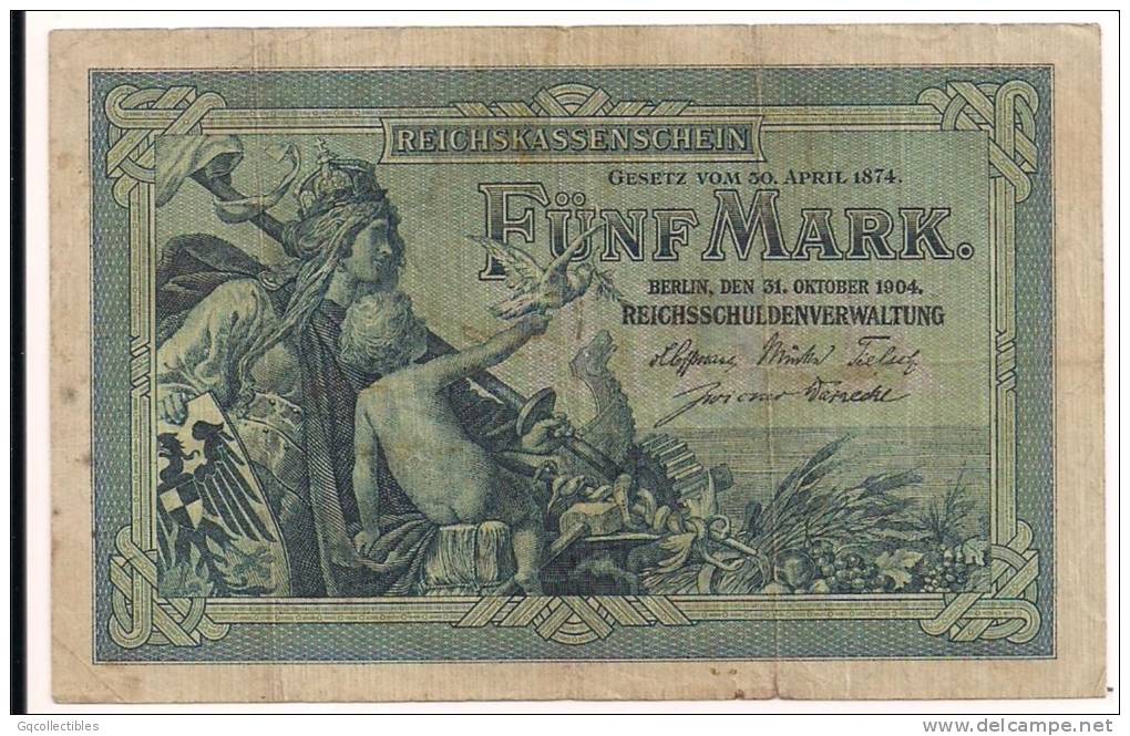 Germany - 1904 - 5 Mark - P8a - F/VF - 5 Mark