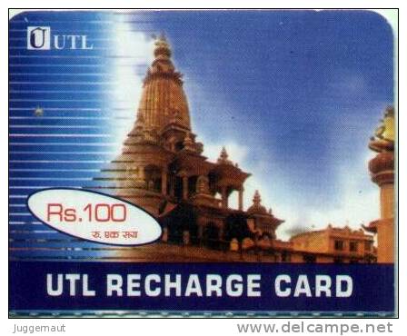 CDMA MOBILE PHONE PREPAID USED MINI RECHARGE CARD RS.100 UTL MOBILE NEPAL - Nepal