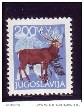 Yougoslavie YV 1651 N 1978 Cerf - Animalez De Caza