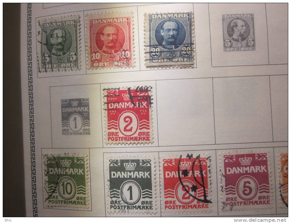 COLLECTION DANEMARK DEBUT  1900- OBLITERES AVEC CHARNIERE