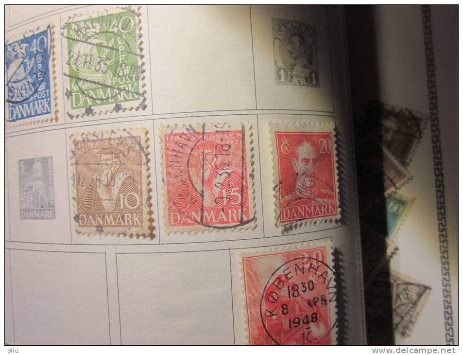 COLLECTION DANEMARK DEBUT  1900- OBLITERES AVEC CHARNIERE