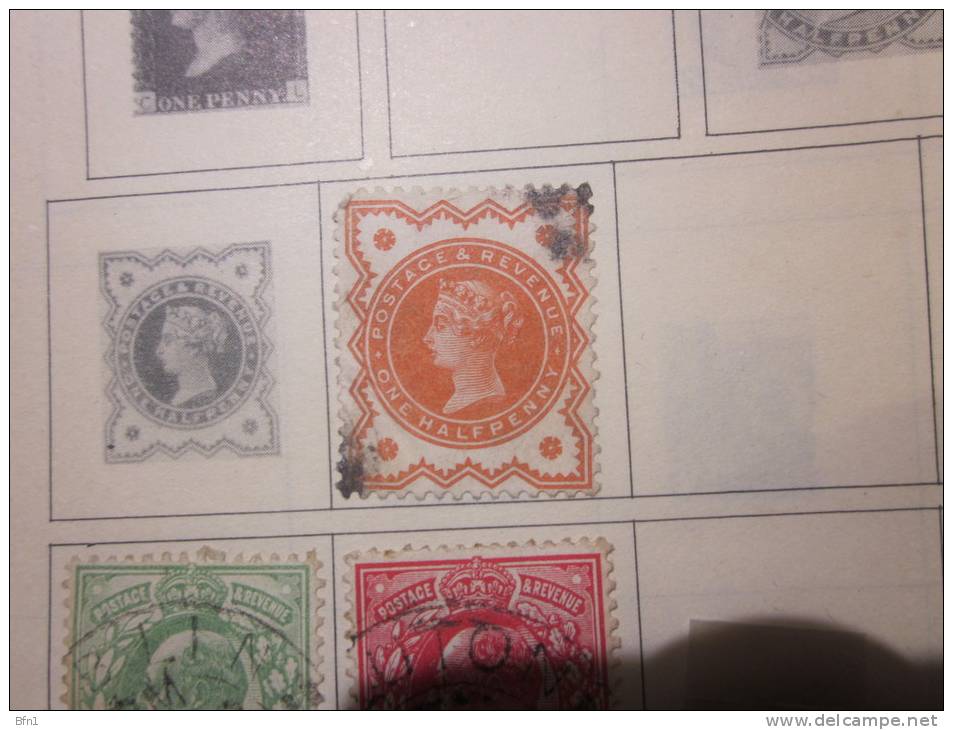 COLLECTION TIMBRES GRANDE BRETAGNE DEBUT 1880 OBLITERES  AVEC CHARNIERE - Other & Unclassified