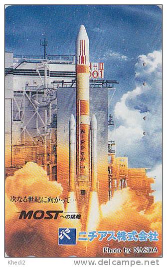 Télécarte Japon - ESPACE - Fusée - SPACE Rocket Japan Phonecard - Rakete Telefonkarte / NASDA - 633 - Spazio