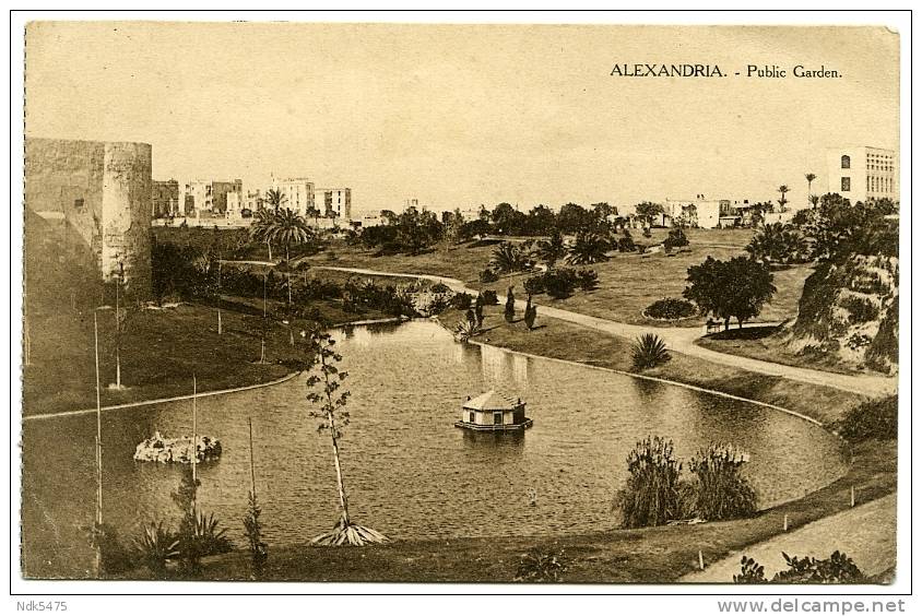 EGYPTE : ALEXANDRIA - PUBLIC GARDEN - Alexandrie