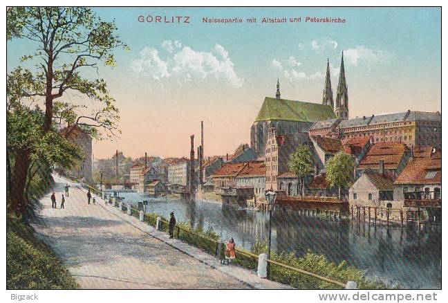 AK Görlitz Neissepartie Mit Altstadt Und Peterskirche Color Nicht Gelaufen - Goerlitz