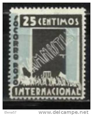 1950-SELLO GUERRA CIVIL VIÑETA REPUBLICA SOCORRO ROJO INTERNACIONAL.NUEVO**  LUJO LUXE AMNISTIA.100,00€ ESTIMACION.,€.SE - Emissions Républicaines