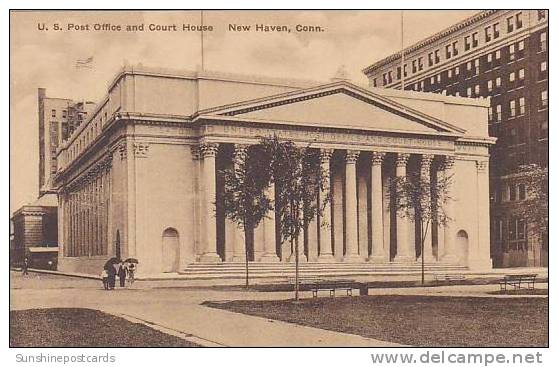Connecticut New Haven U.S.Post Office And Court House Albertype - New Haven