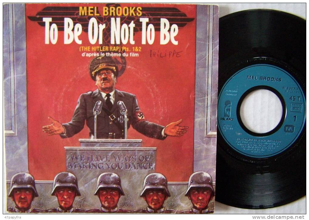 SP 45T MEL BROOKS To Be Or Not To Be (The Hitler Rap) - 45 T - Maxi-Single
