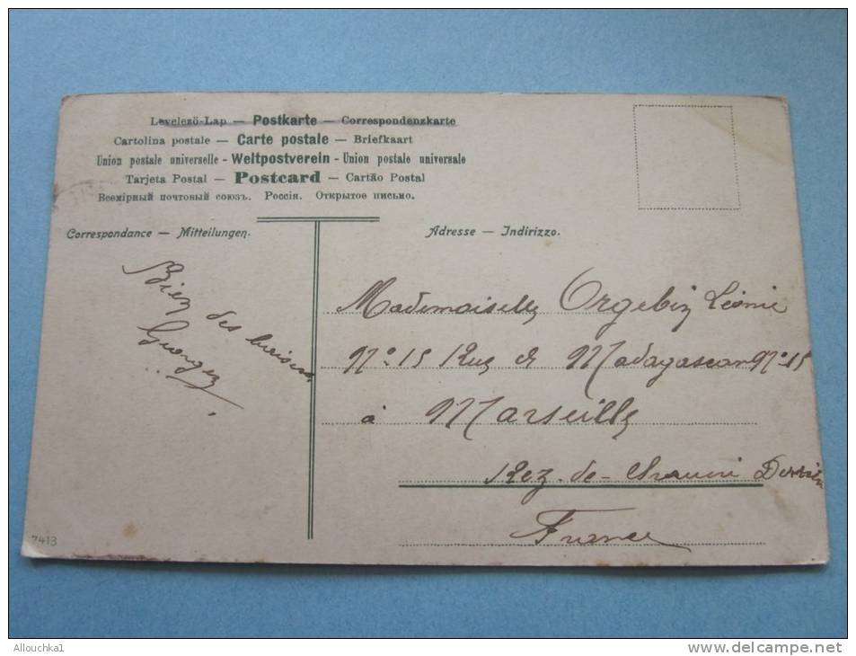 Cachet à Date >Constantinople Turquie Levant Mandat Français CPA 1907 > Carnaval Déguisés, Ane Fête -Voeux - Cartas & Documentos